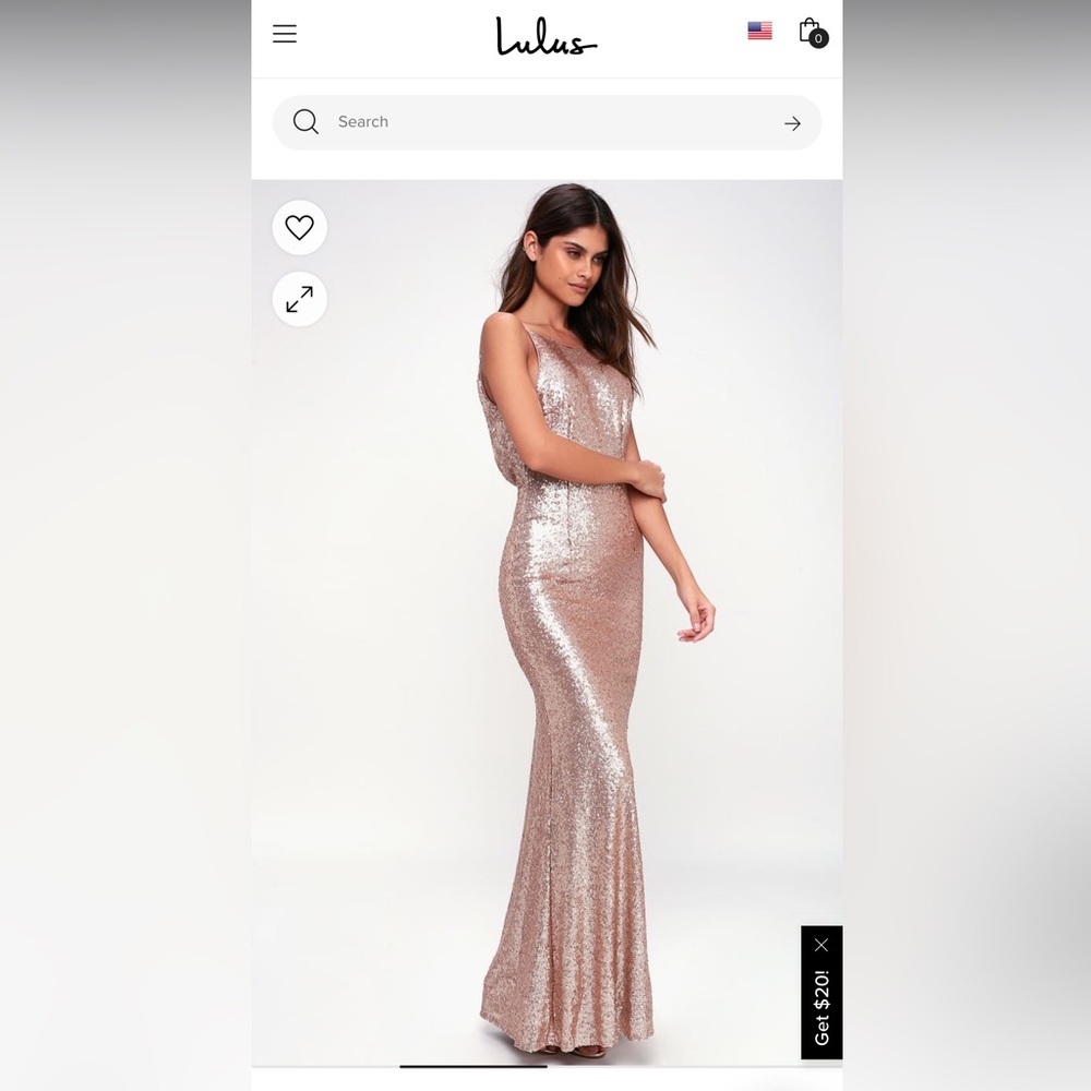 Lulu’s Chic Celebration Gold Sequin Dress